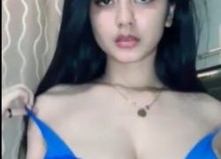 Joice beha biru goyang hot